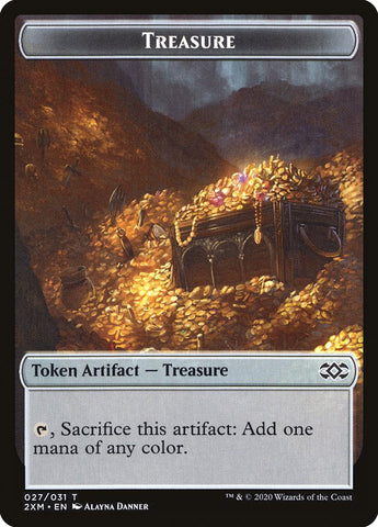 Elemental // Treasure Double-sided Token [Double Masters Tokens]