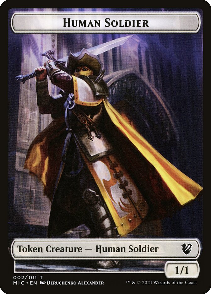 Copy // Human Soldier Double-sided Token [Double Masters Tokens]