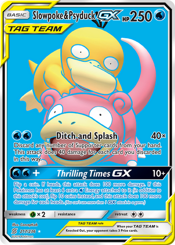 Slowpoke & Psyduck GX (217/236) [Sun & Moon: Unified Minds]