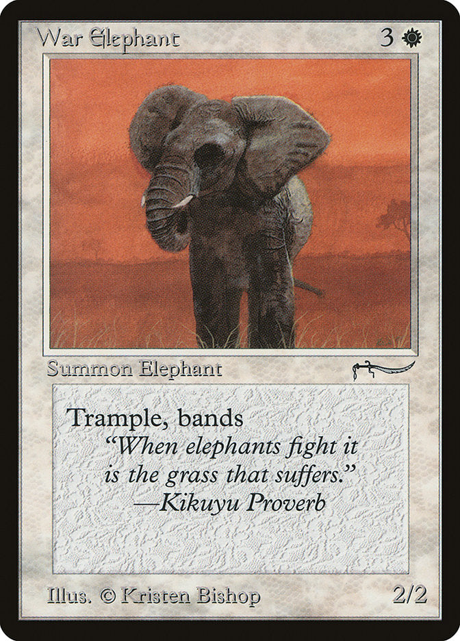 War Elephant (Light Mana Cost) [Arabian Nights] | Gauntlet Hobbies - Angola