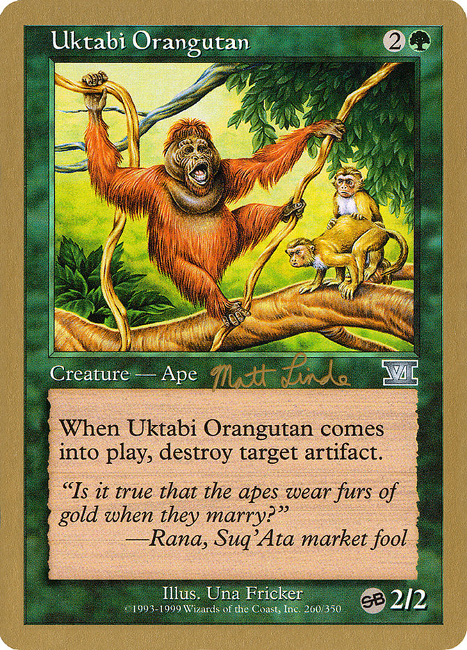 Uktabi Orangutan (Matt Linde) (SB) [World Championship Decks 1999] | Gauntlet Hobbies - Angola