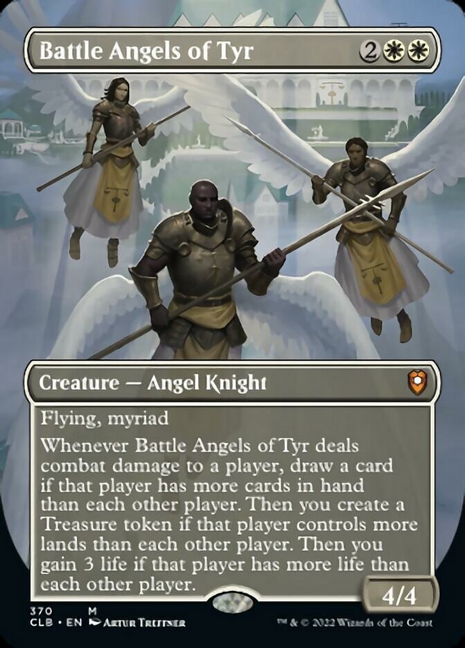 Battle Angels of Tyr (Borderless Alternate Art) [Commander Legends: Battle for Baldur's Gate] | Gauntlet Hobbies - Angola