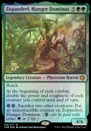 Zopandrel, Hunger Dominus [Phyrexia: All Will Be One Prerelease Promos] | Gauntlet Hobbies - Angola