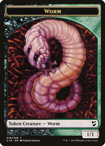 Cat Warrior // Worm Double-sided Token [Commander 2018 Tokens]