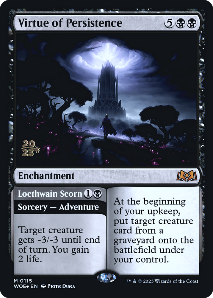 Virtue of Persistence // Locthwain Scorn [Wilds of Eldraine Prerelease Promos]