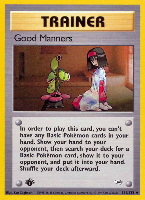 Good Manners (111/132) [Gym Heroes 1st Edition] | Gauntlet Hobbies - Angola