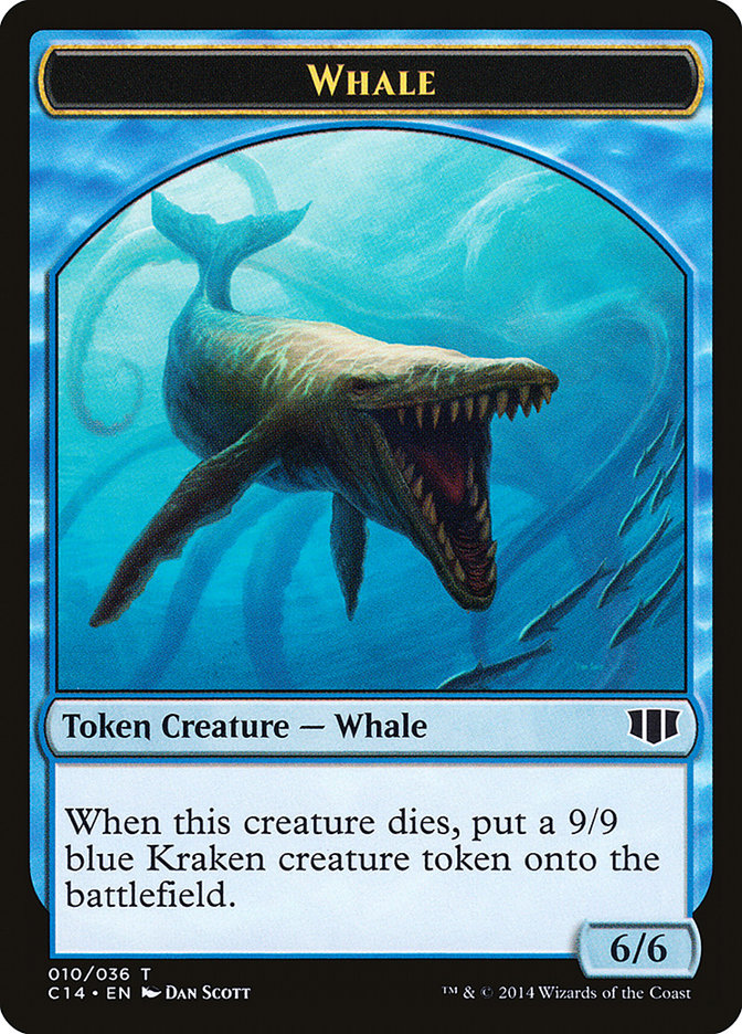 Whale // Zombie (011/036) Double-sided Token [Commander 2014 Tokens] | Gauntlet Hobbies - Angola