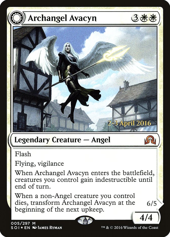 Archangel Avacyn // Avacyn, the Purifier [Shadows over Innistrad Prerelease Promos] | Gauntlet Hobbies - Angola