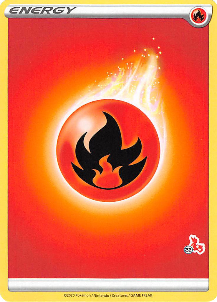 Fire Energy (Cinderace Stamp #22) [Battle Academy 2022] | Gauntlet Hobbies - Angola