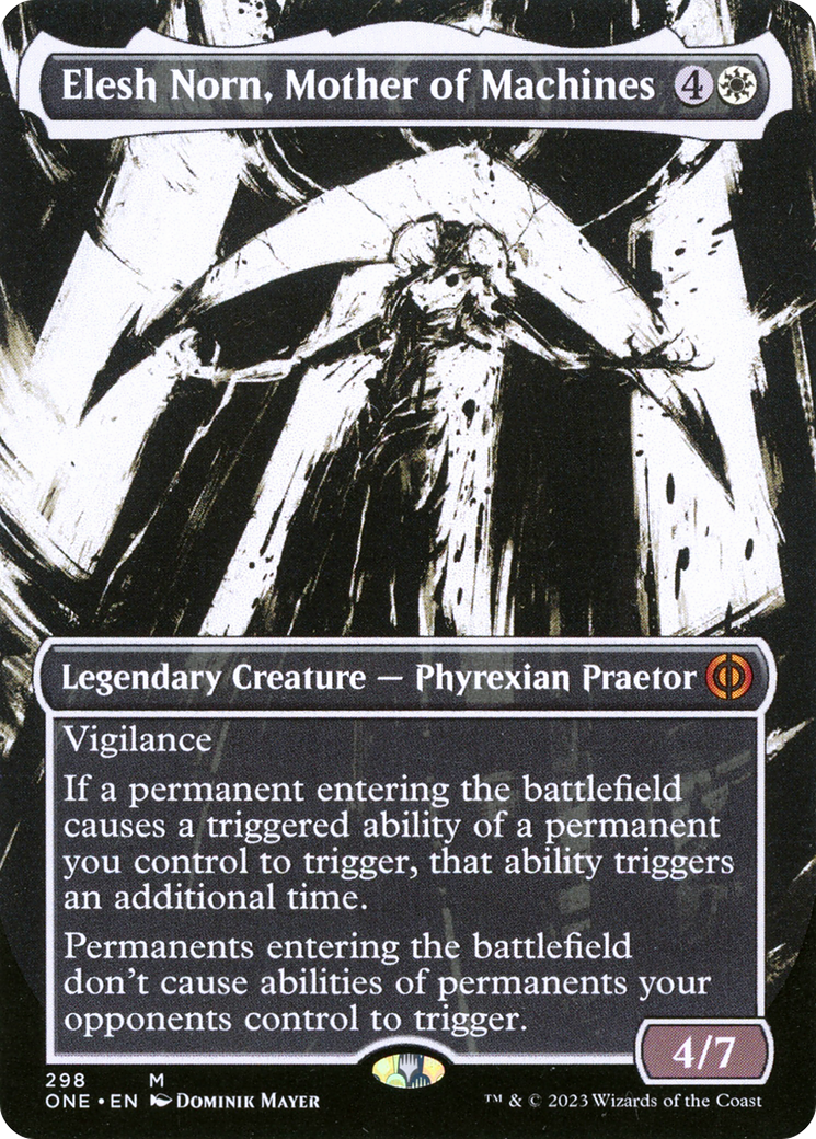 Elesh Norn, Mother of Machines (Borderless Ichor) [Phyrexia: All Will Be One] | Gauntlet Hobbies - Angola