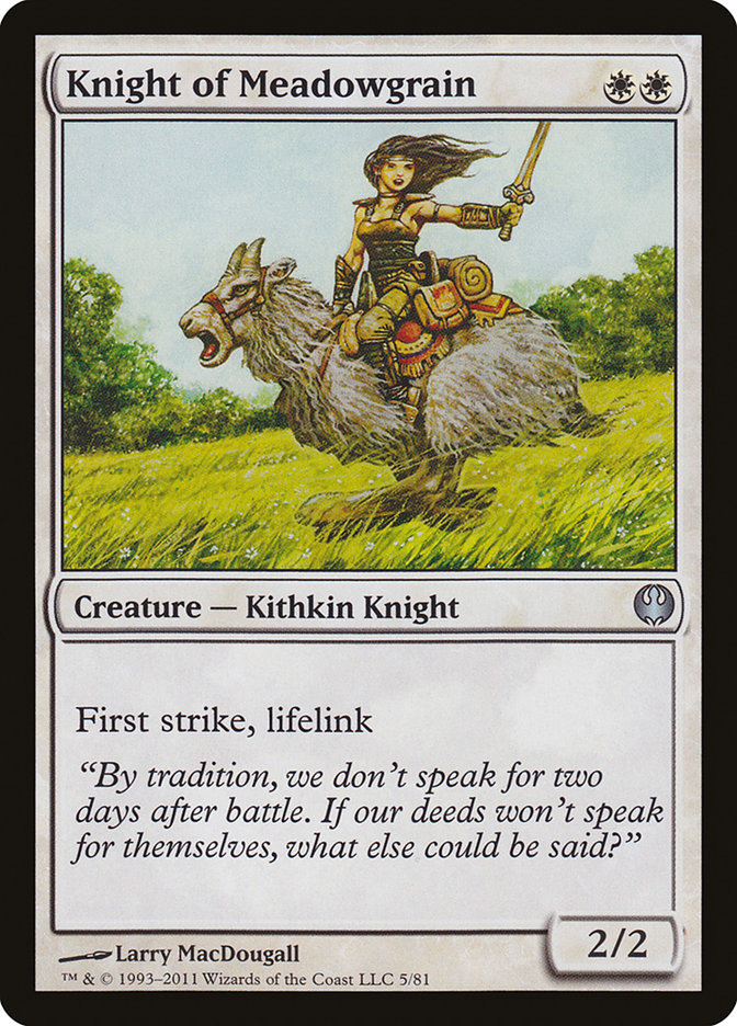 Knight of Meadowgrain [Duel Decks: Knights vs. Dragons] | Gauntlet Hobbies - Angola