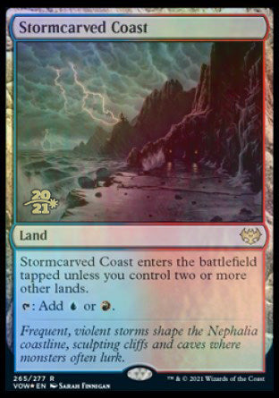 Stormcarved Coast [Innistrad: Crimson Vow Prerelease Promos] | Gauntlet Hobbies - Angola