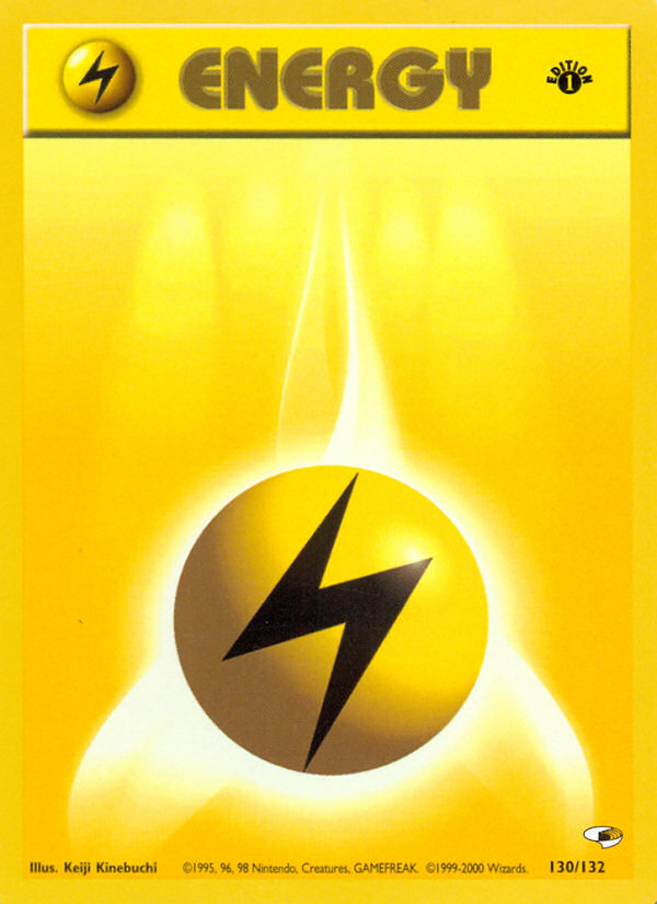 Lightning Energy (130/132) [Gym Heroes 1st Edition] | Gauntlet Hobbies - Angola