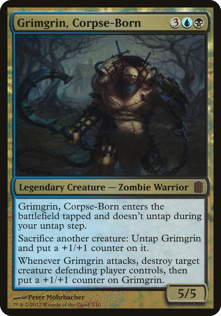 Grimgrin, Corpse-Born (Oversized) [Commander's Arsenal Oversized] | Gauntlet Hobbies - Angola