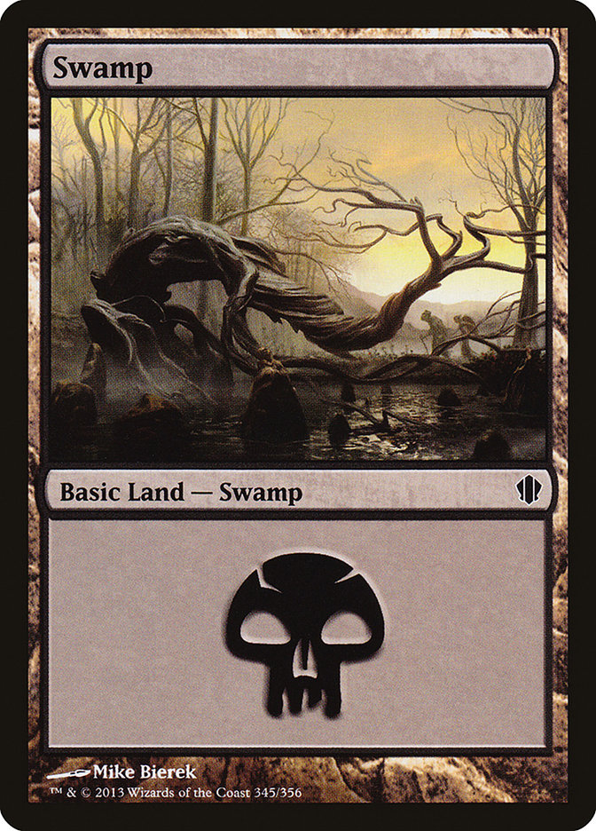 Swamp (345) [Commander 2013] | Gauntlet Hobbies - Angola