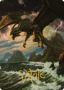 Ancient Bronze Dragon Art Card (03) (Gold-Stamped Signature) [Commander Legends: Battle for Baldur's Gate Art Series] | Gauntlet Hobbies - Angola