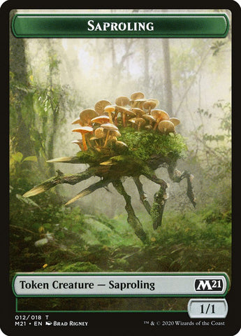 Beast // Saproling Double-sided Token [Core Set 2021 Tokens]