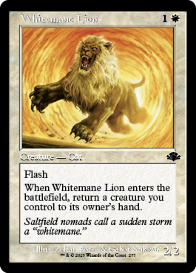 Whitemane Lion (Retro) [Dominaria Remastered] | Gauntlet Hobbies - Angola