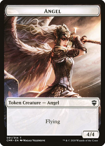 Angel // Salamander Warrior Token [Commander Legends Tokens]