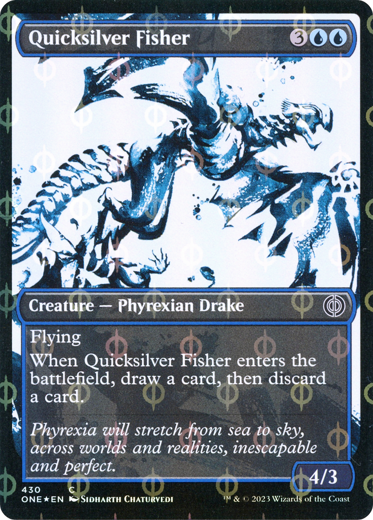 Quicksilver Fisher (Showcase Ichor Step-and-Compleat Foil) [Phyrexia: All Will Be One] | Gauntlet Hobbies - Angola