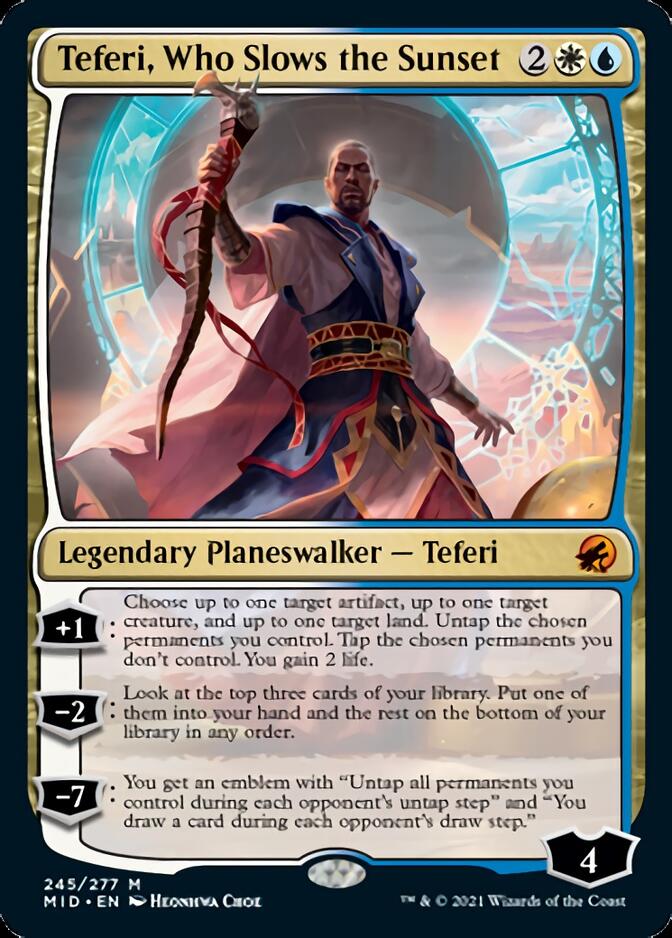 Teferi, Who Slows the Sunset [Innistrad: Midnight Hunt] | Gauntlet Hobbies - Angola