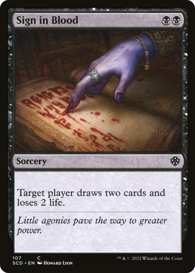 Sign in Blood [Starter Commander Decks] | Gauntlet Hobbies - Angola