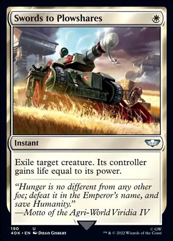 Swords to Plowshares (Surge Foil) [Universes Beyond: Warhammer 40,000]