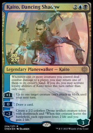 Kaito, Dancing Shadow [Phyrexia: All Will Be One Prerelease Promos] | Gauntlet Hobbies - Angola