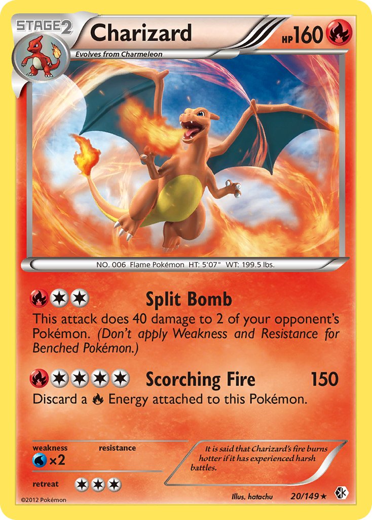 Charizard (20/149) (Cosmos Holo) (Blister Exclusive) [Black & White: Boundaries Crossed] | Gauntlet Hobbies - Angola