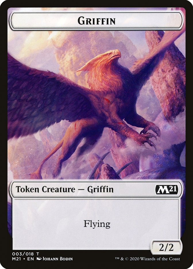 Goblin Wizard // Griffin Double-sided Token [Core Set 2021 Tokens] | Gauntlet Hobbies - Angola
