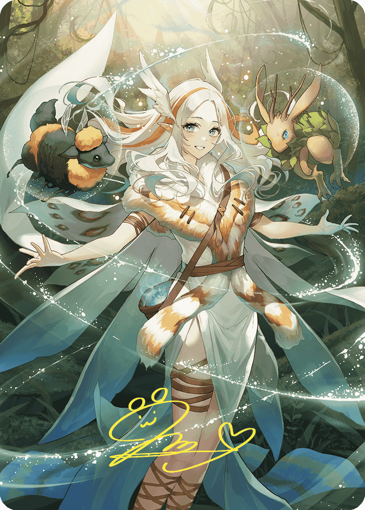 Greater Auramancy Anime Art Card (Gold-Stamped Signature) [Wilds of Eldraine Art Series] | Gauntlet Hobbies - Angola