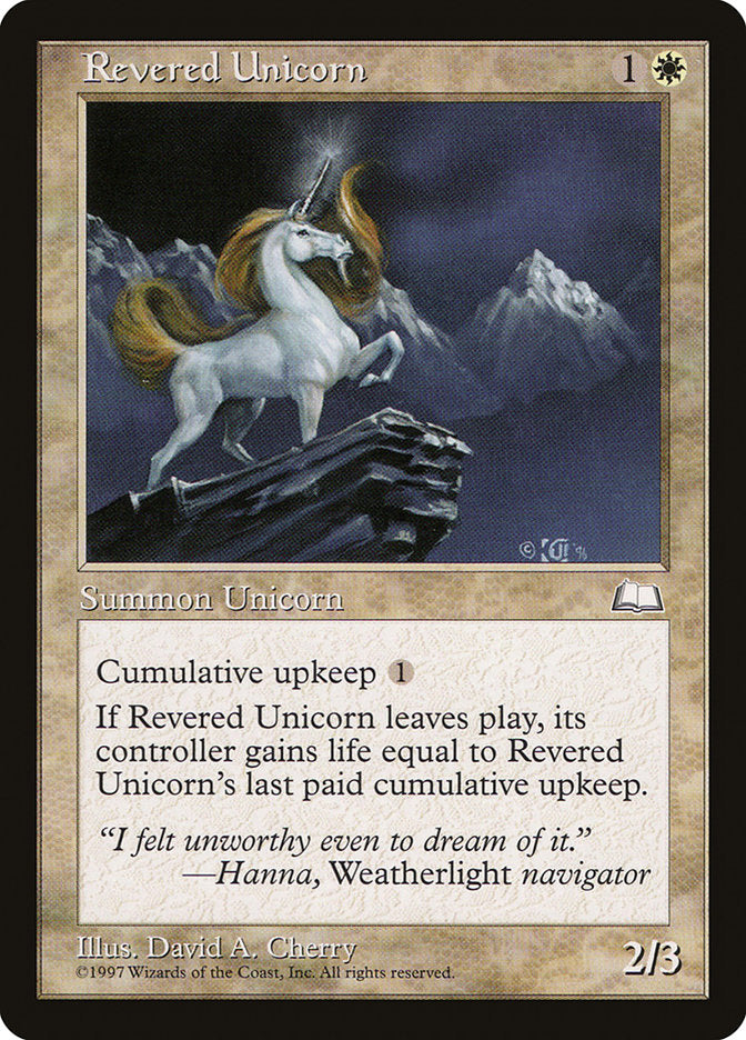 Revered Unicorn [Weatherlight] | Gauntlet Hobbies - Angola