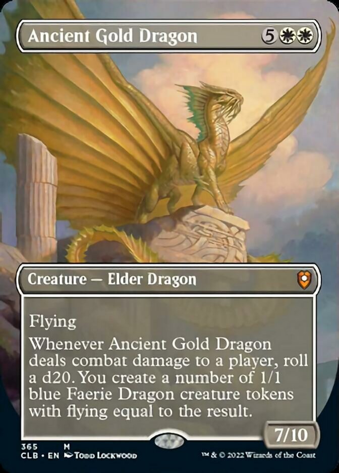 Ancient Gold Dragon (Borderless Alternate Art) [Commander Legends: Battle for Baldur's Gate] | Gauntlet Hobbies - Angola