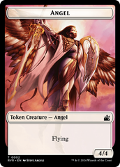 Elf Knight // Angel (0002) Double-Sided Token [Ravnica Remastered Tokens] | Gauntlet Hobbies - Angola