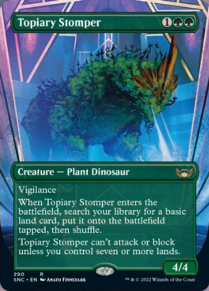 Topiary Stomper (Borderless Alternate Art) [Streets of New Capenna] | Gauntlet Hobbies - Angola