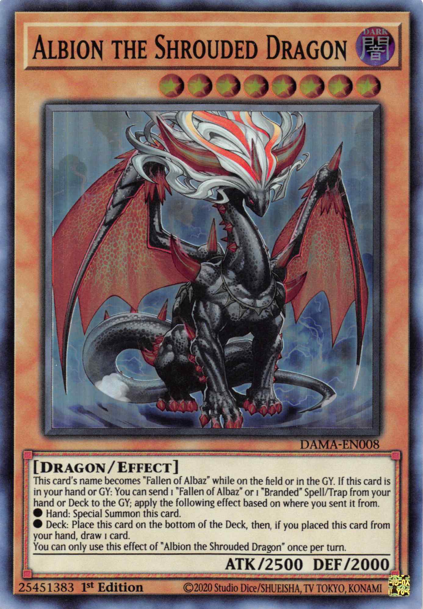 Albion the Shrouded Dragon [DAMA-EN008] Super Rare | Gauntlet Hobbies - Angola