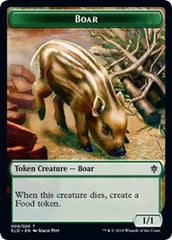 Boar // Food (18) Double-sided Token [Throne of Eldraine Tokens] | Gauntlet Hobbies - Angola