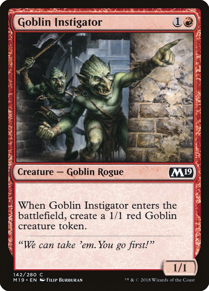 Goblin Instigator [Core Set 2019] | Gauntlet Hobbies - Angola