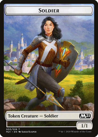 Knight // Soldier Double-sided Token [Core Set 2021 Tokens]