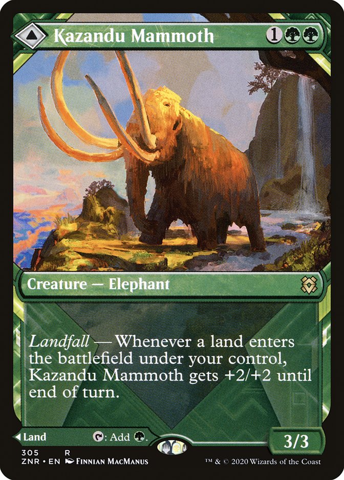 Kazandu Mammoth // Kazandu Valley (Showcase) [Zendikar Rising] | Gauntlet Hobbies - Angola