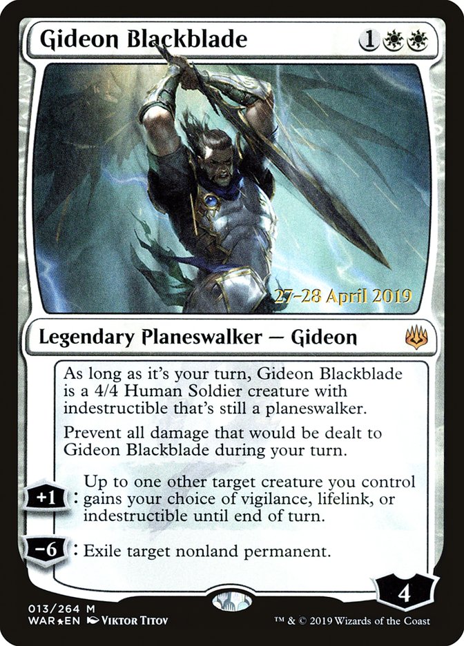 Gideon Blackblade [War of the Spark Prerelease Promos] | Gauntlet Hobbies - Angola