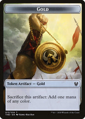 Human Soldier // Gold Double-sided Token [Theros Beyond Death Tokens] | Gauntlet Hobbies - Angola