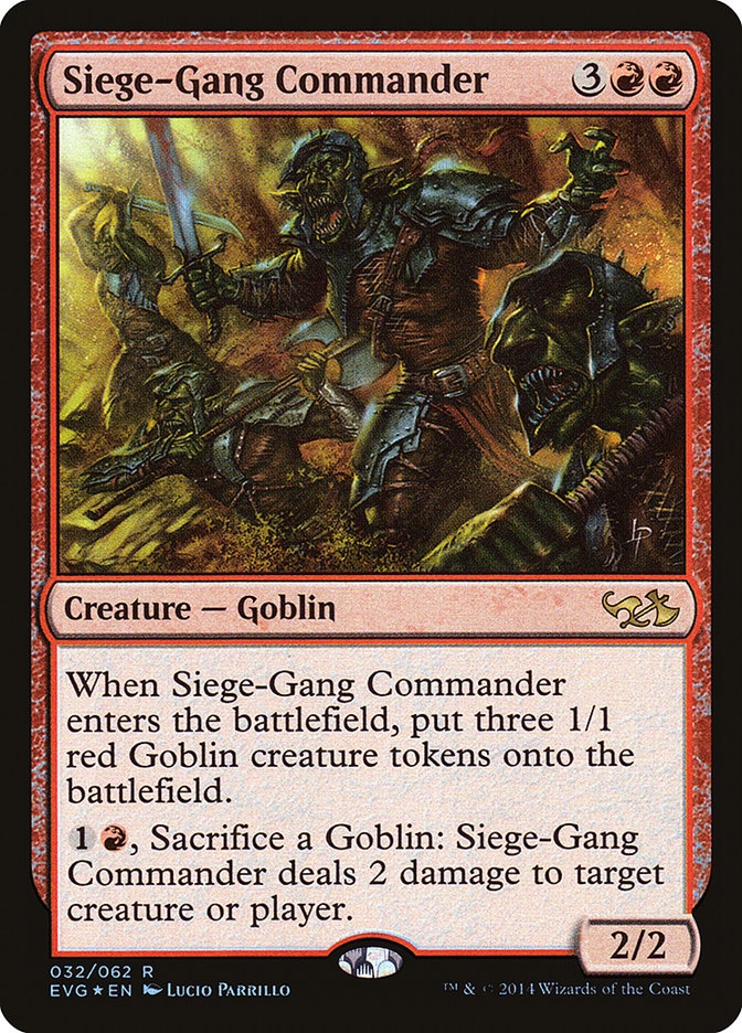 Siege-Gang Commander (Elves vs. Goblins) [Duel Decks Anthology] | Gauntlet Hobbies - Angola