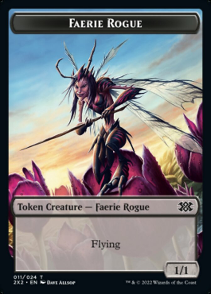 Faerie Rogue // Treasure Double-sided Token [Double Masters 2022 Tokens] | Gauntlet Hobbies - Angola