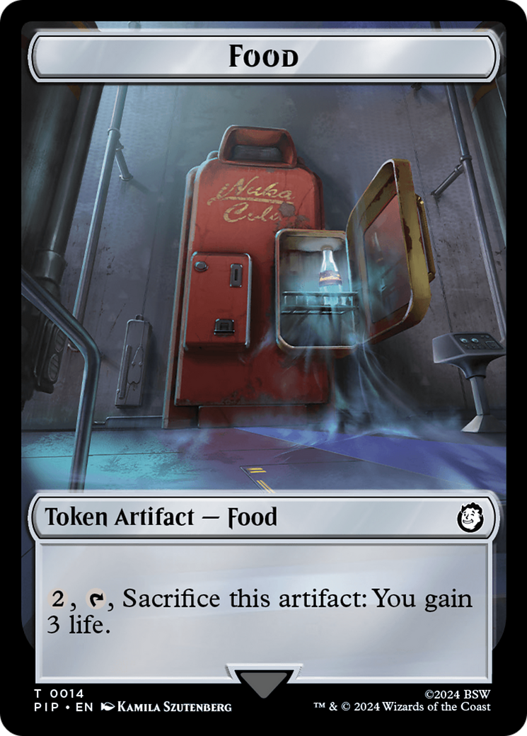 Robot // Food (0014) Double-Sided Token [Fallout Tokens] | Gauntlet Hobbies - Angola