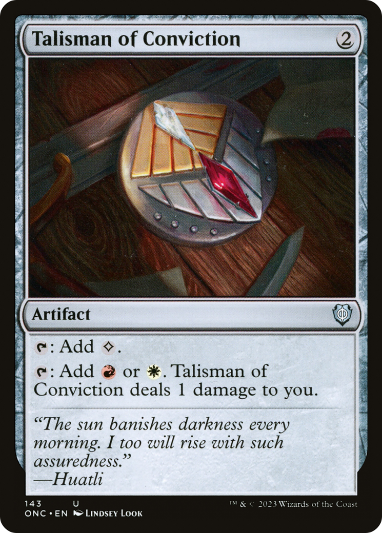 Talisman of Conviction [Phyrexia: All Will Be One Commander] | Gauntlet Hobbies - Angola