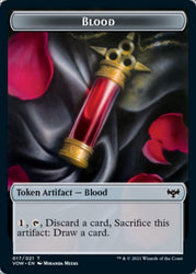 Blood // Boar Double-sided Token [Innistrad: Crimson Vow Tokens]