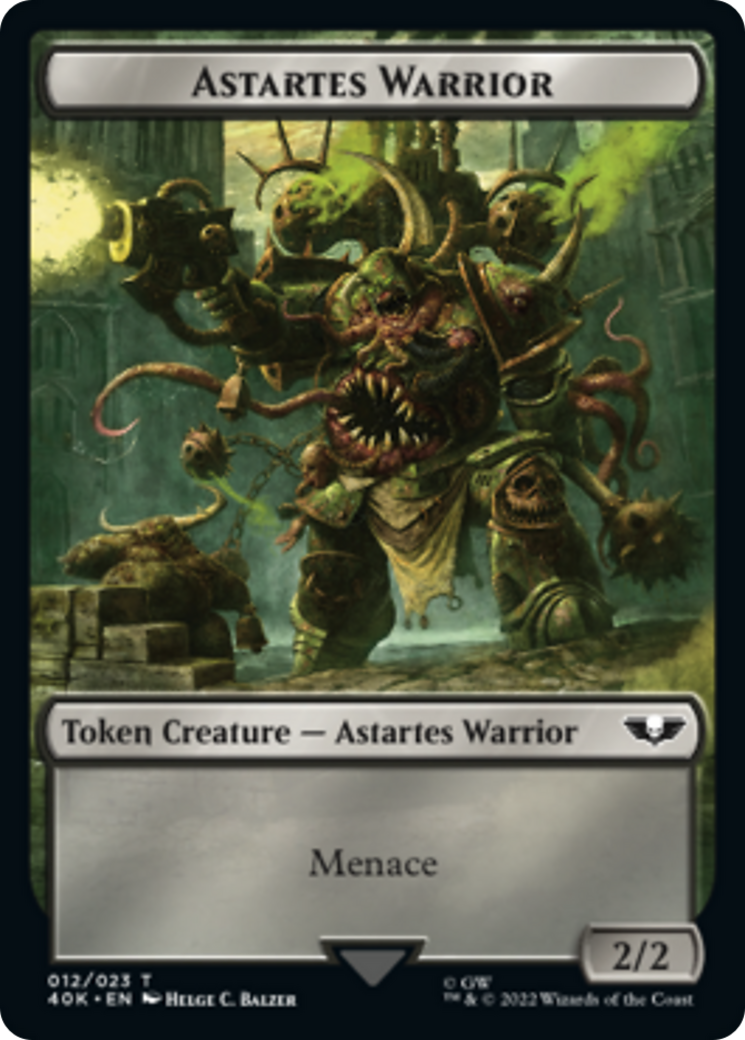 Astartes Warrior // Plaguebearer of Nurgle (Surge Foil) [Universes Beyond: Warhammer 40,000 Tokens] | Gauntlet Hobbies - Angola