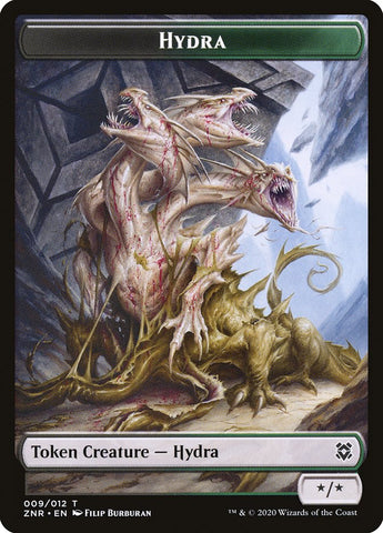 Cat // Hydra Double-sided Token [Zendikar Rising Tokens]