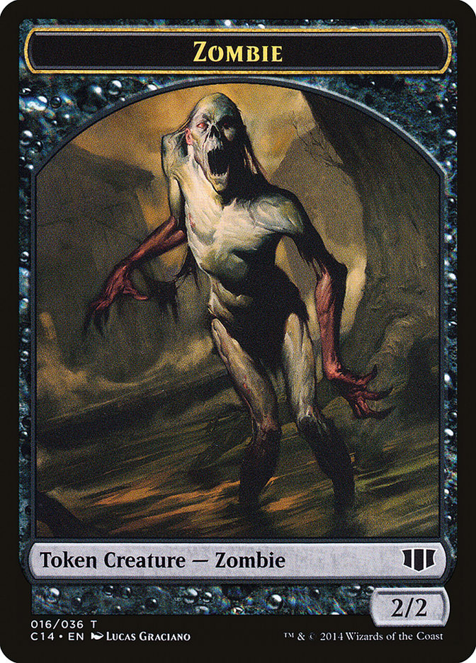 Ob Nixilis of the Black Oath Emblem // Zombie (016/036) Double-sided Token [Commander 2014 Tokens] | Gauntlet Hobbies - Angola